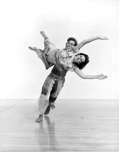 Retro Trisha Brown and Lance Grier performing 'Set and Reset', signed by Jack Mitchell