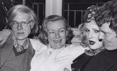 Veronica Lake at a party w/ Andy Warhol, Candy Darling and Paul Morrissey