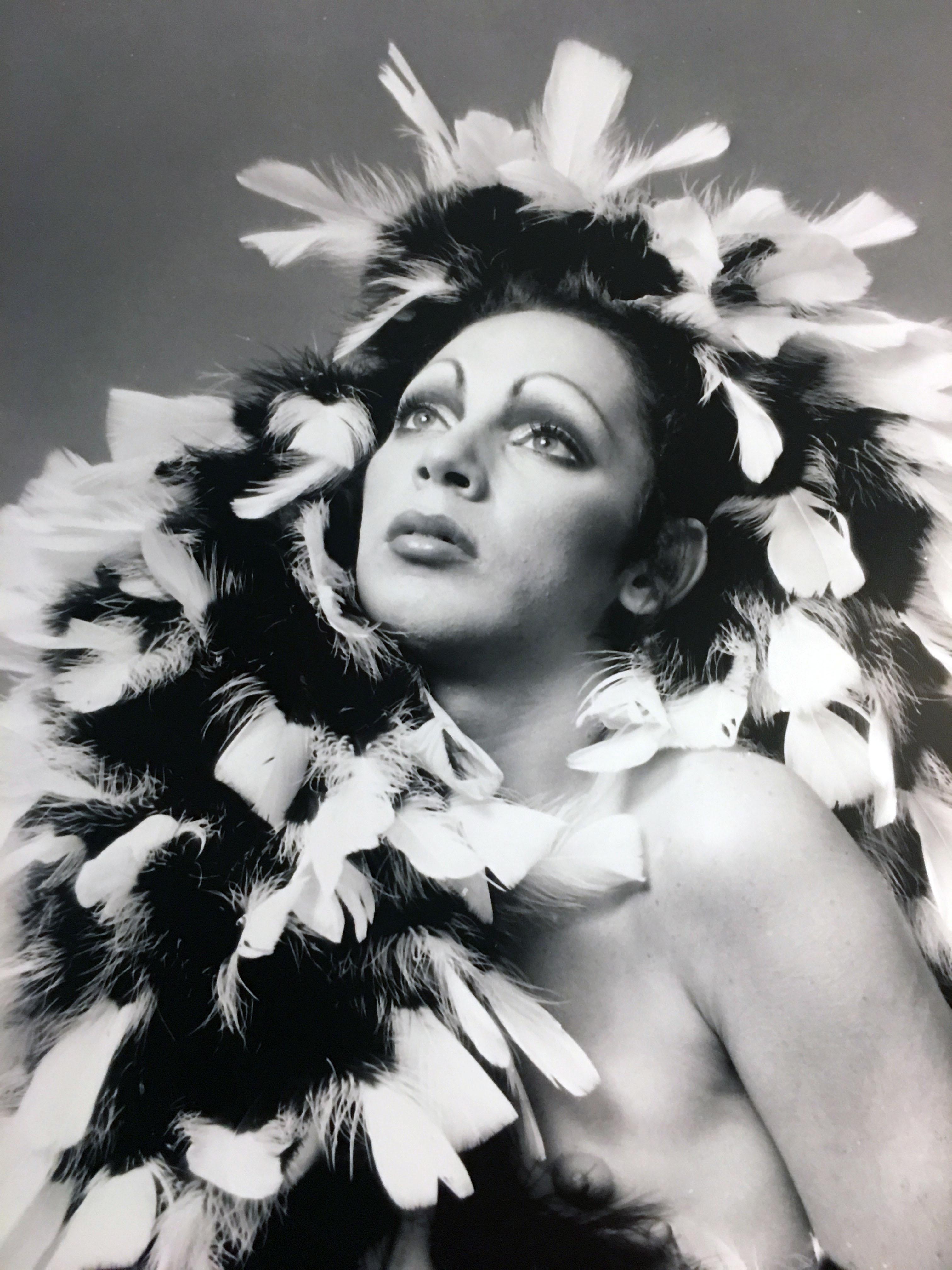 Warhol Superstar Holly Woodlawn personally autographed & kissed Limited Edition - Photograph by Jack Mitchell
