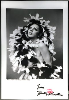 Vintage Warhol Superstar Holly Woodlawn personally autographed & kissed Limited Edition