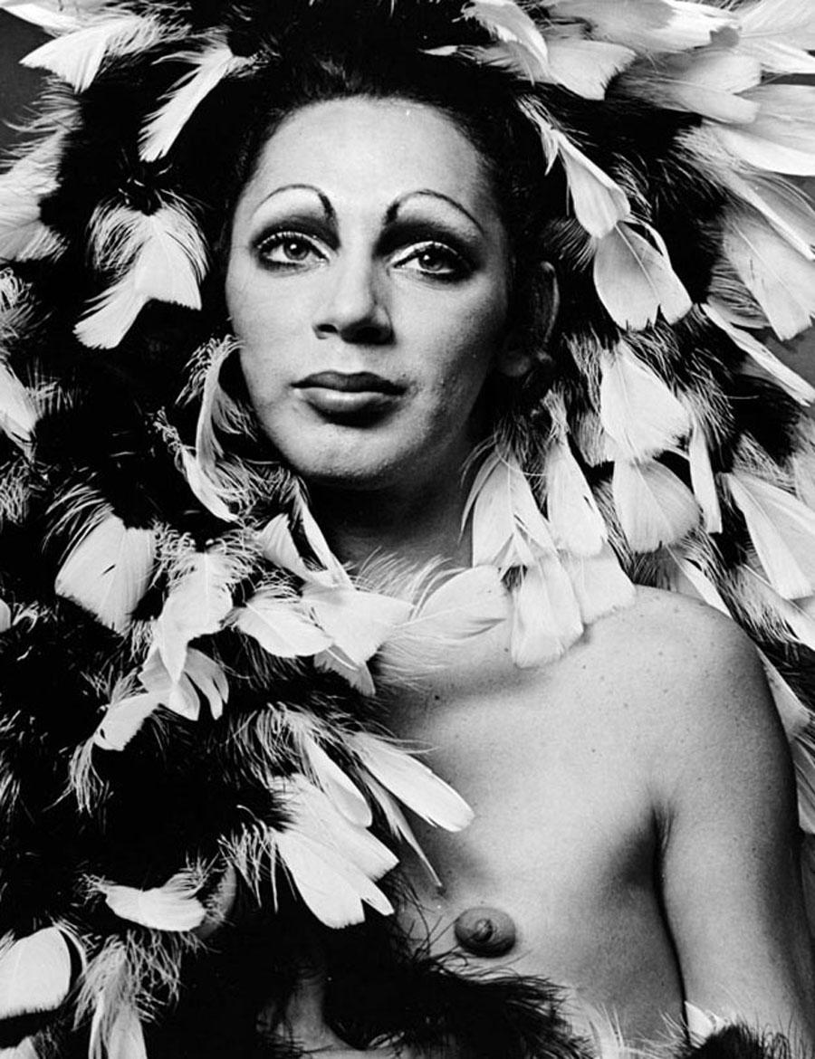 Warhol Superstar Holly Woodlawn Signed - Photograph by Jack Mitchell