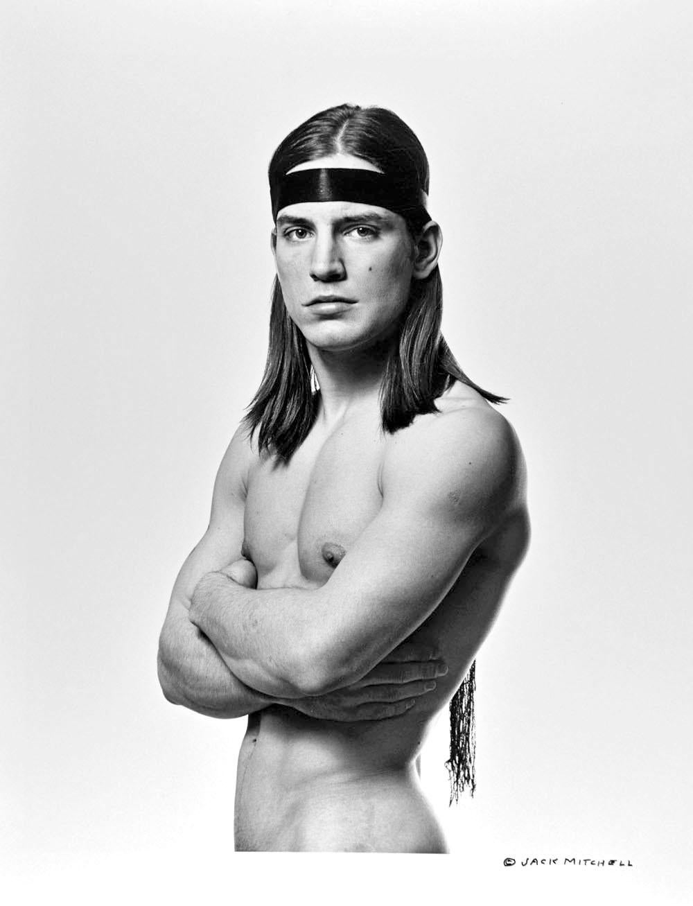 11 x 14" vintage silver gelatin photograph of Warhol Superstar Joe Dallesandro photographed in June 1970 after Joe starring in Andy Warhol's "Trash". Inscribed by Jack Mitchell on the verso.  Comes directly from the Jack Mitchell Archives with a