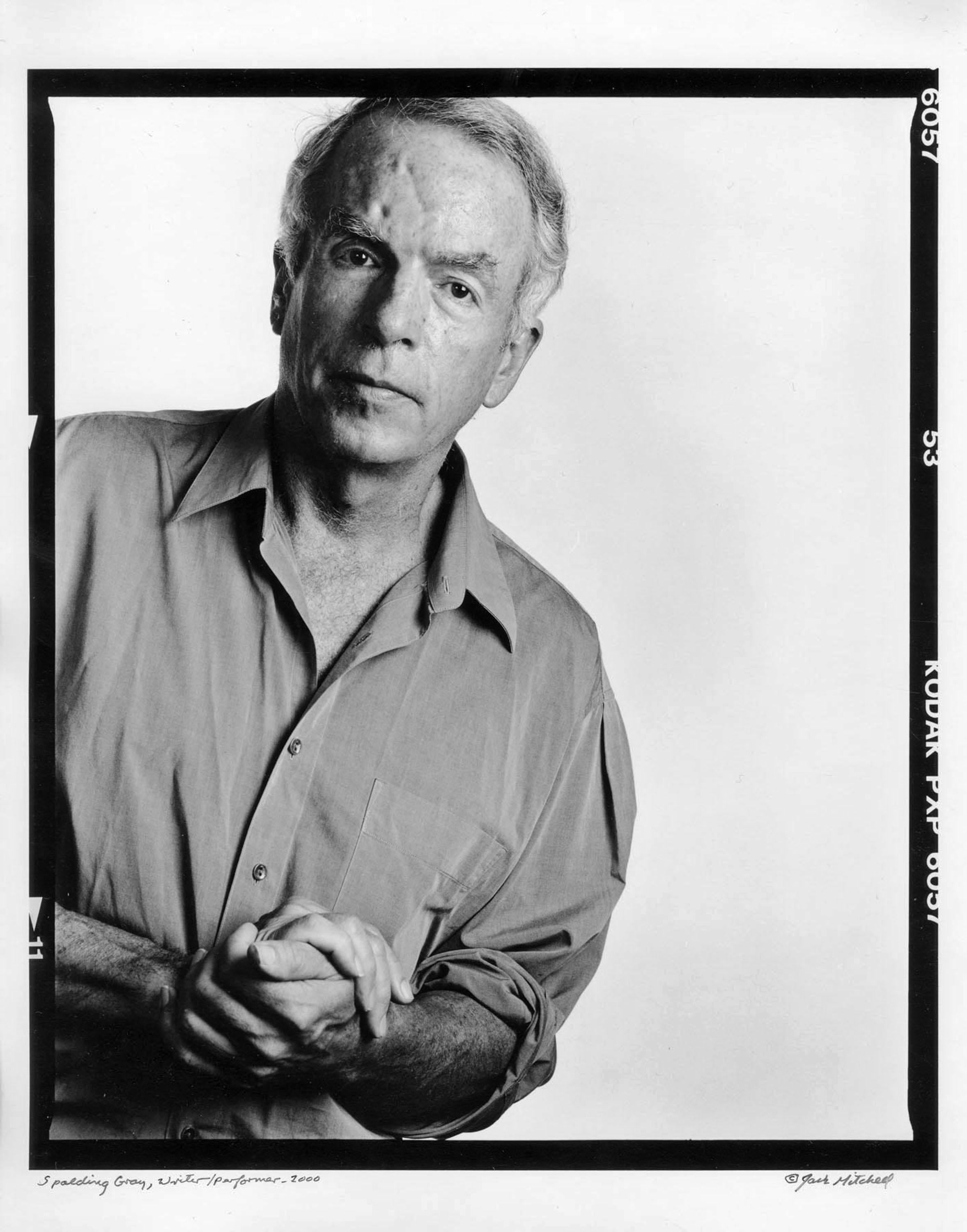  Writer/performer Spalding Gray, signed by Jack Mitchell