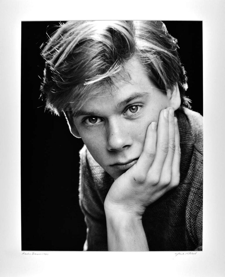 Jack Mitchell Black and White Photograph - Young actor & musician Kevin Bacon (age 21), signed exhibition print