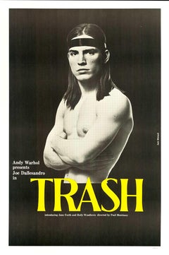 Original Andy Warhol's TRASH Vintage 1970 Filmplakat mit Leinenunterlage