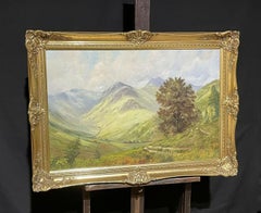 VERY LARGE SIGNED ENGLISH OIL - STONETHWAITE CUMBRIA LAKE DISTICT LANDSCAPE