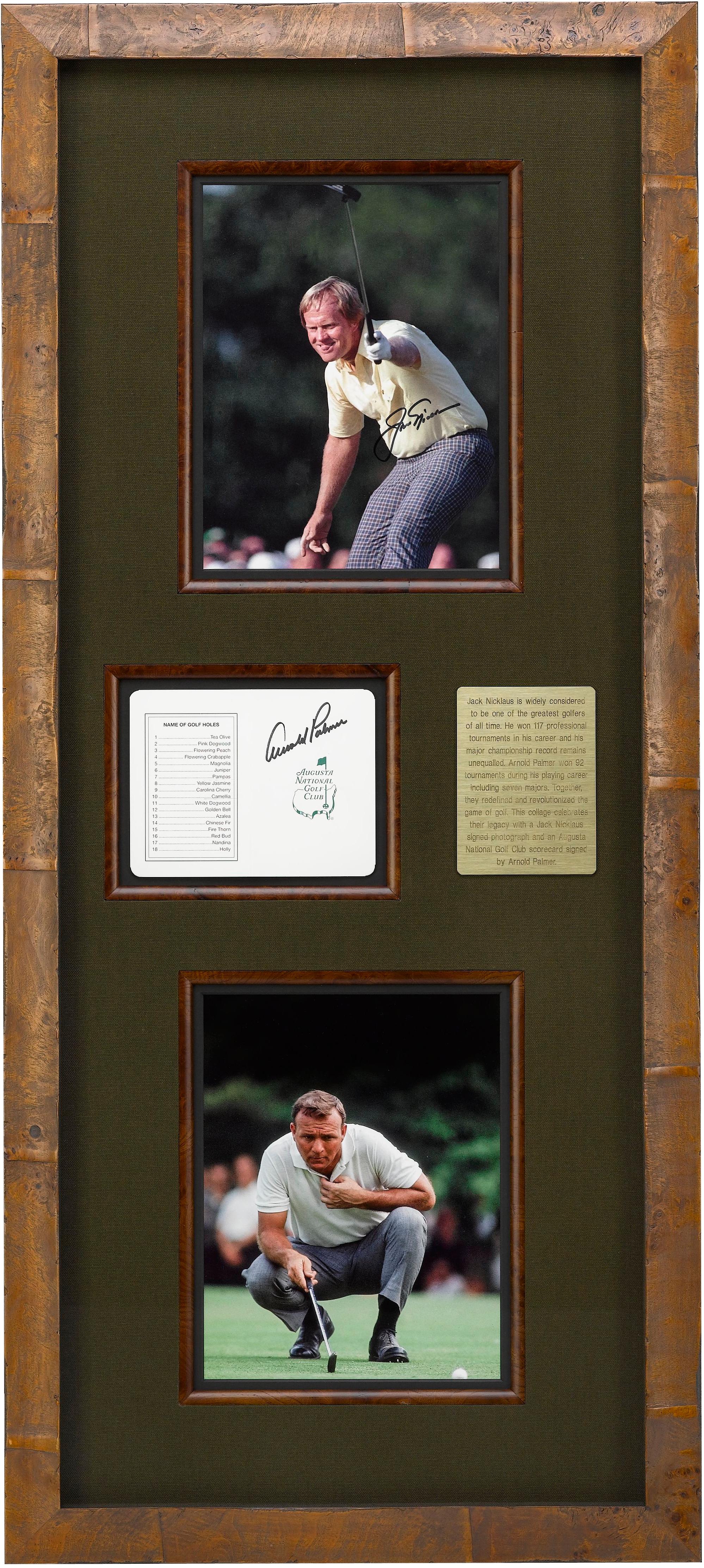20th Century Jack Nicklaus and Arnold Palmer Signed Collage