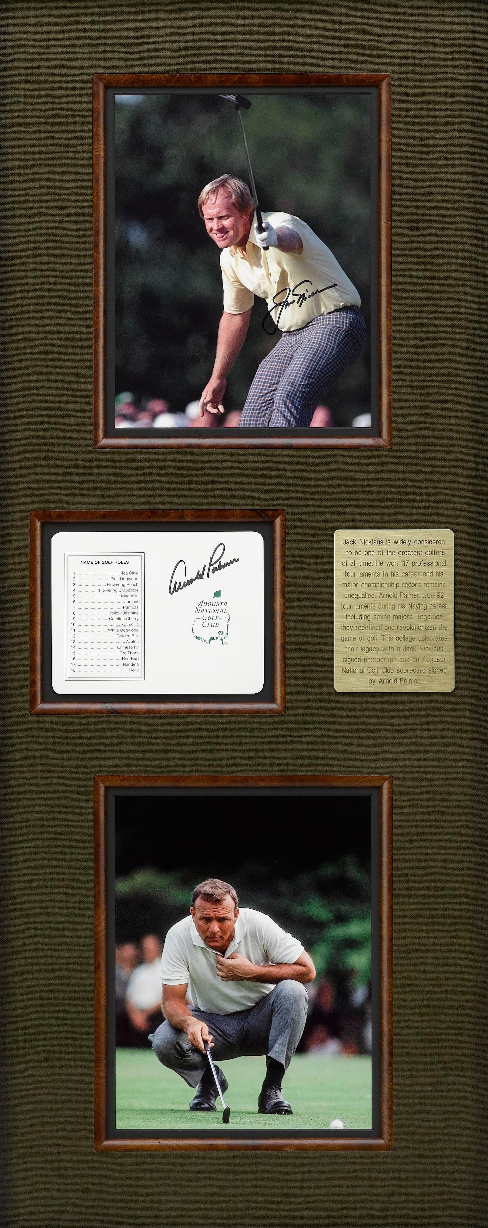 Jack Nicklaus and Arnold Palmer Signed Collage 1