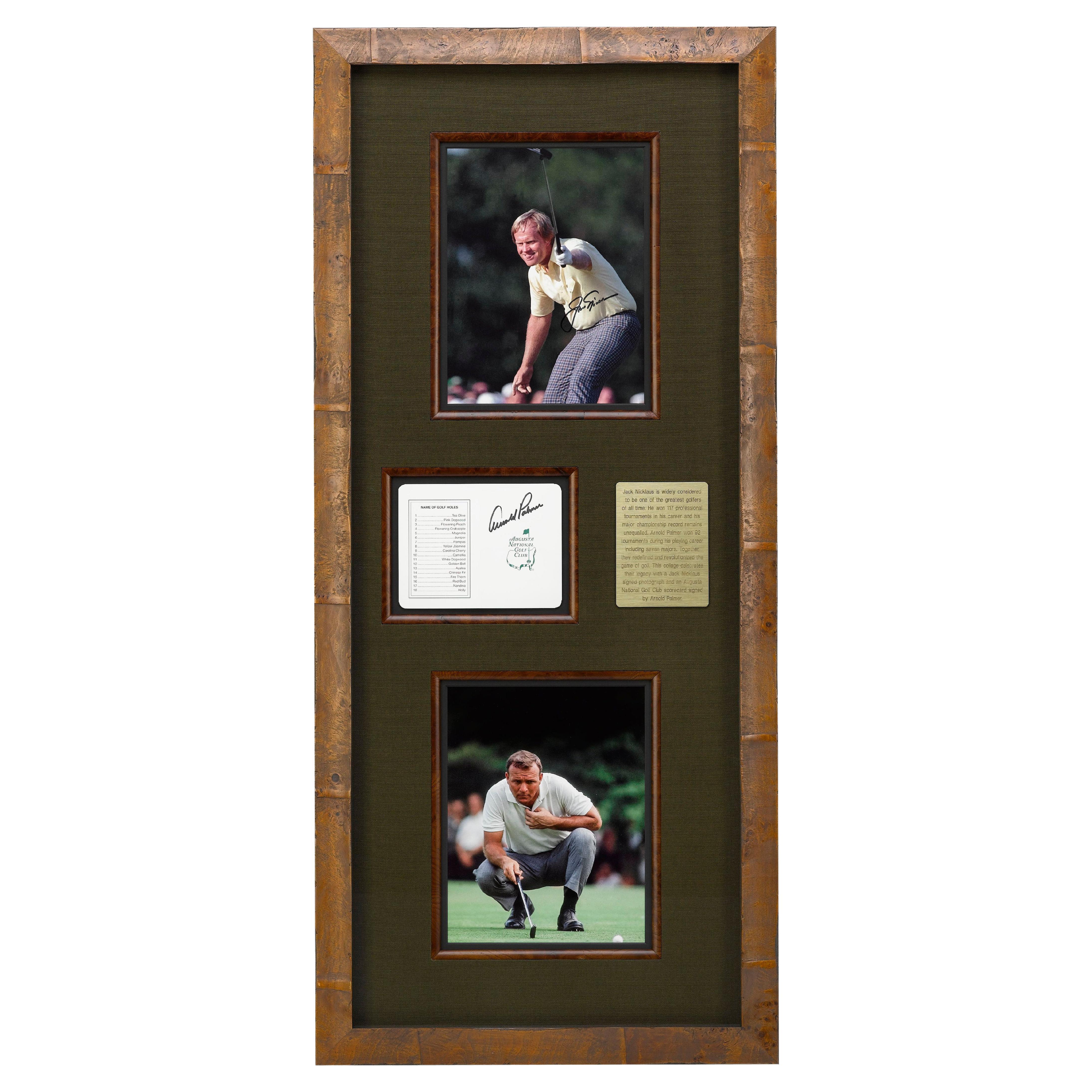 Jack Nicklaus und Arnold Palmer Signierte Collage