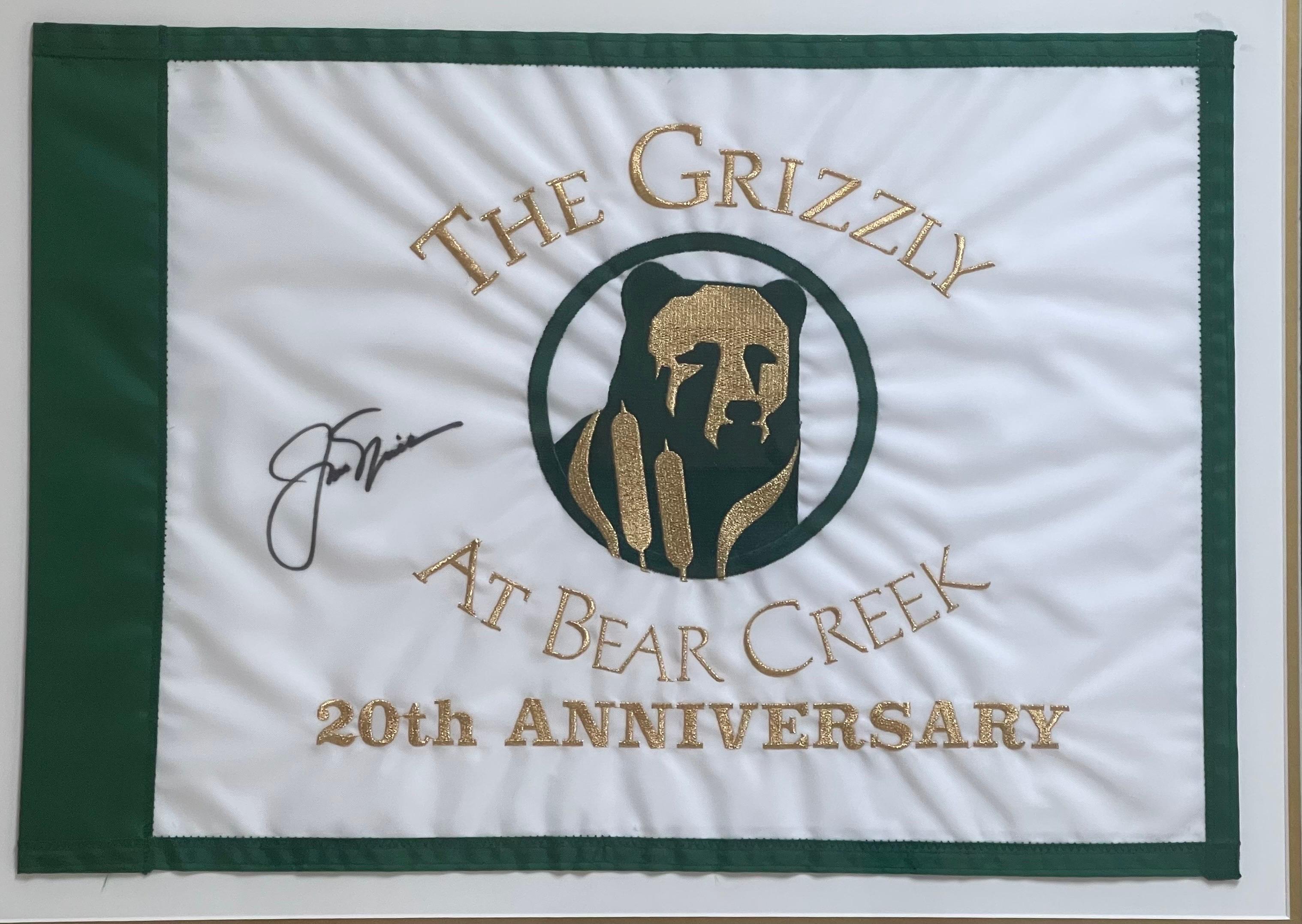 Jack Nicklaus: „The Grizzly“ an Bear Creek Golf Pin-Flagge, signiert im Zustand „Gut“ im Angebot in San Diego, CA