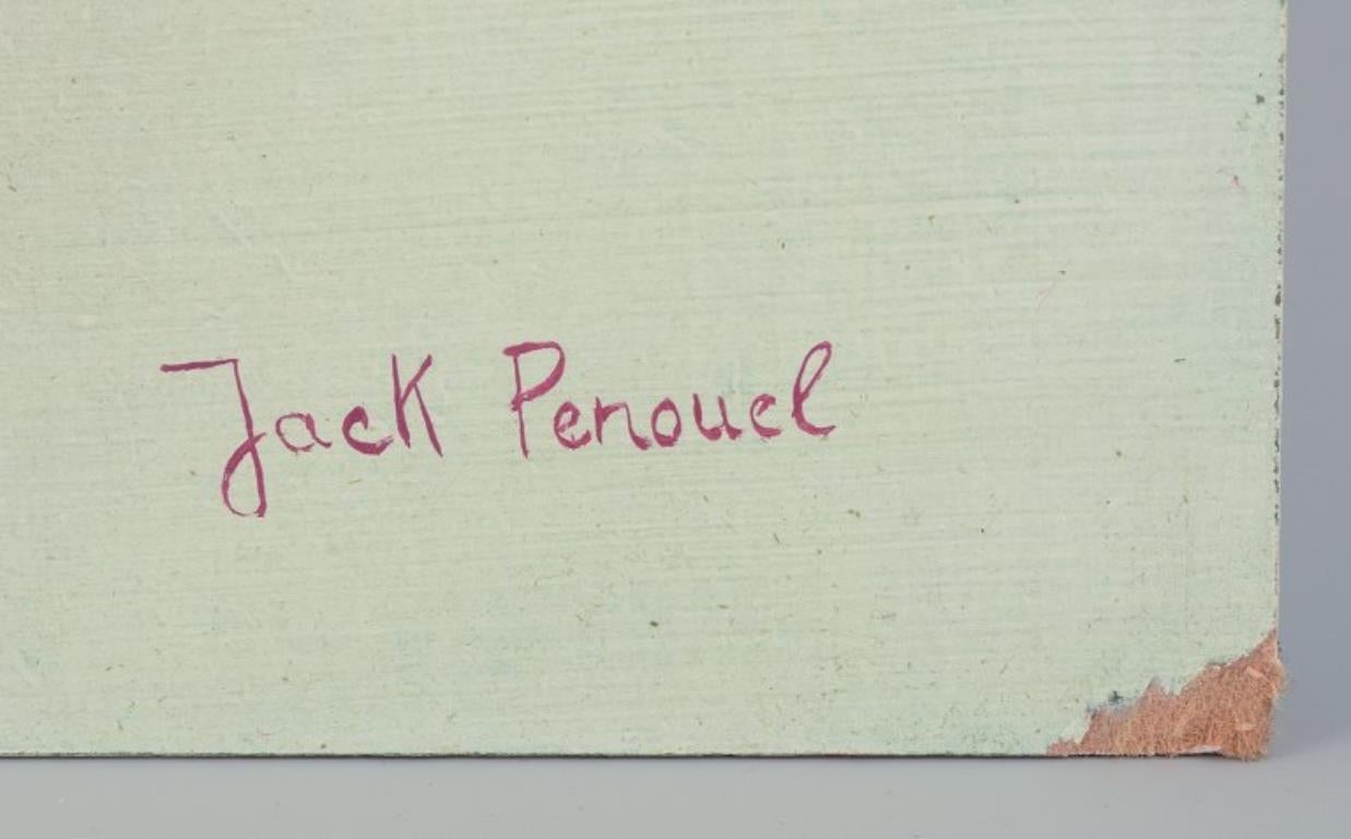 Jack Penouel, französischer Künstler. Acryl auf Karton. Abstrakte Komposition. 1980er Jahre. (Sonstiges) im Angebot
