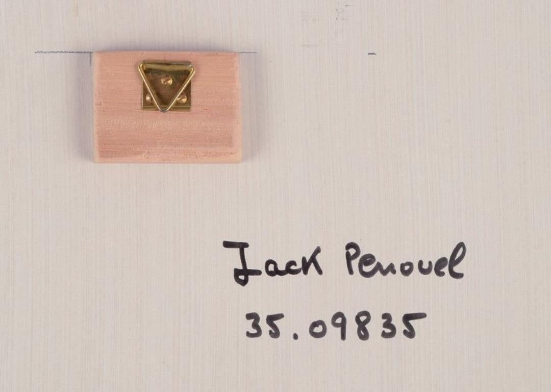 Jack Penouel, französischer Künstler. Acryl auf Karton. Abstrakte Komposition. 1980er Jahre. im Angebot 2