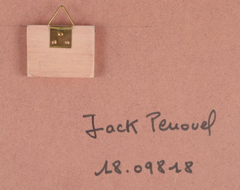 Jack Penouel, französischer Künstler. Acryl auf Karton. Abstrakte Zusammensetzung. Ca. 1980s. im Angebot 2