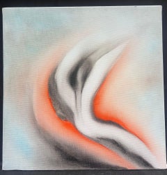 French Surrealist Oil Painting Evolving Shapes and Movement