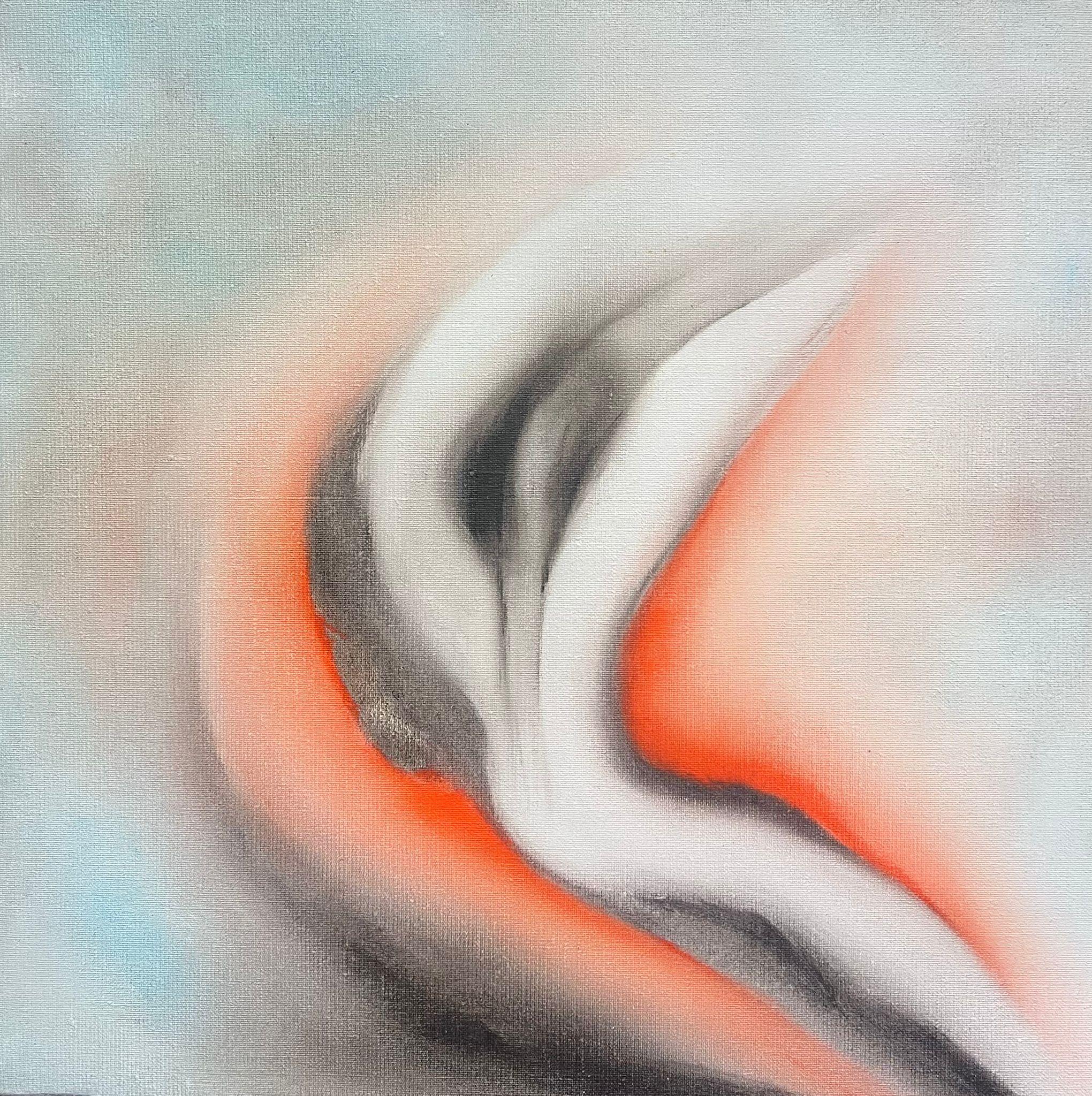 French Surrealist Oil Painting Evolving Shapes and Movement 