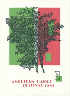 1983 Jack Perlmutter 'American Dance Festival 1983' Contemporary Green, Red 