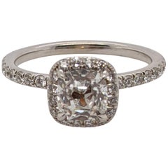 Jack Reiss 1 Carat Antique Cut Cushion Diamond Ring