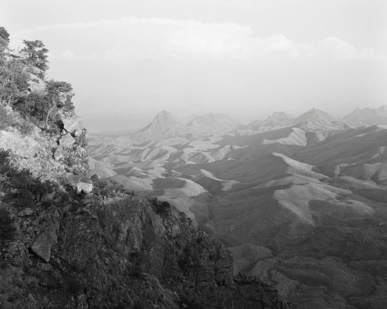 Jack Ridley Black and White Photograph - View from the South Rim, Big Bend