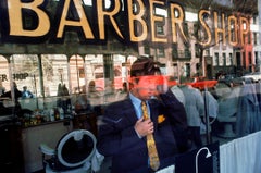 Vintage Barber Shop Reflection