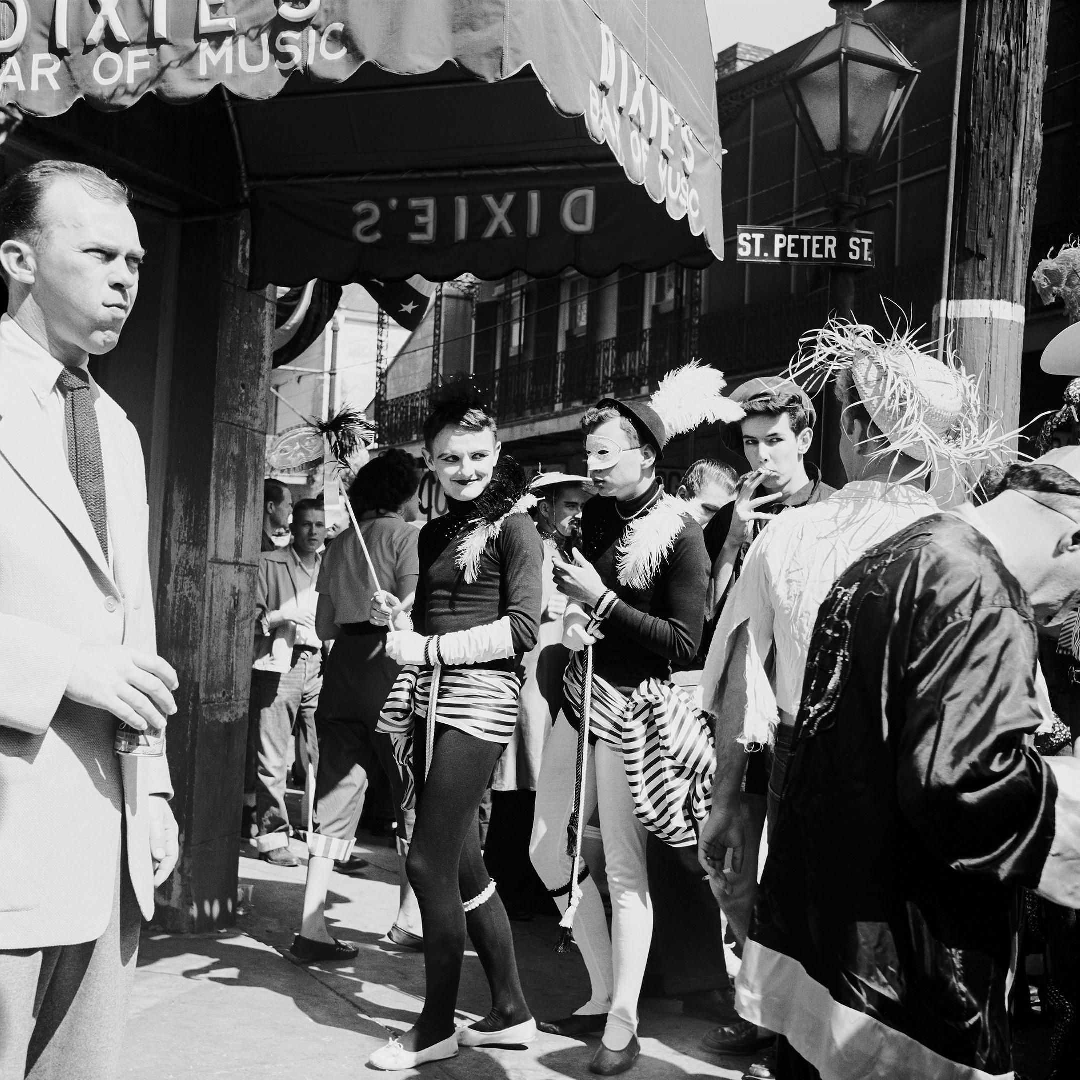 Jack Robinson Black and White Photograph - Masquerade at Dixie's
