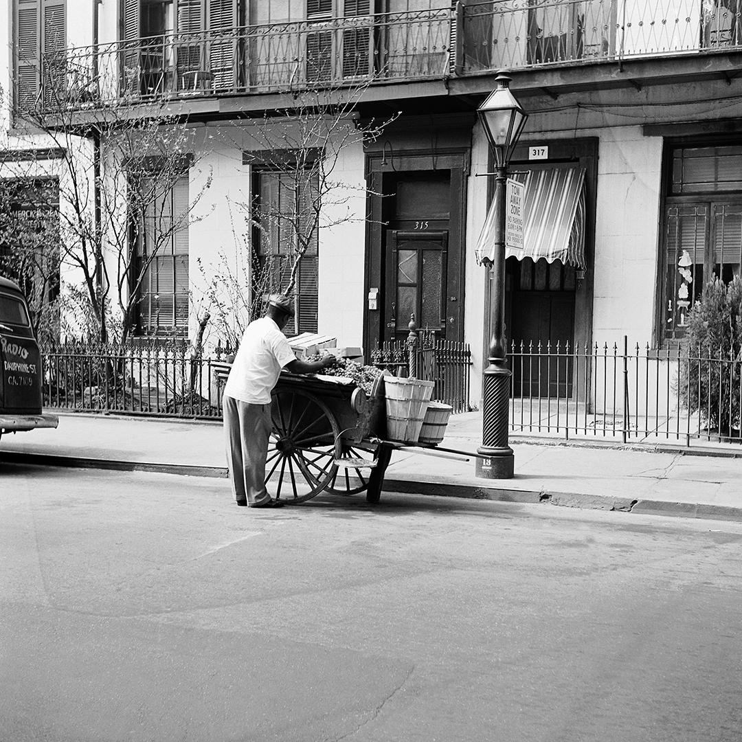 Jack Robinson Black and White Photograph - Street Vendor