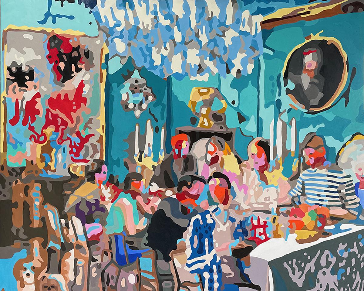 Interior Painting Jack Rosenberg - dîner avec l'artiste