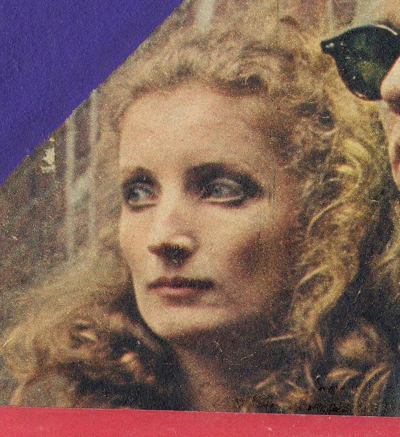 Viva, Warhol and Ultra Violet
Collage on board, 1973
Signed with estate stamp on reverse (see photo)
The original photograph used in this collage depicts Viva (Susan Hoffman, born 1938), Warhol and Ultra Violet (Isabellle Collin Dufresne,