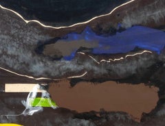 "Diana's Banana" Acrylic on Canvas, Abstract Painting, Signed, 1976