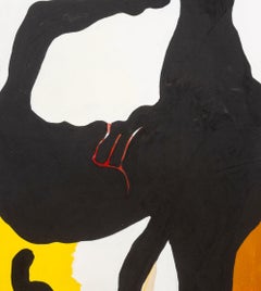 "Rope Dancer 35", Abstract Acrylic on Canvas, Signed, 1980
