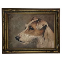 Jack Russell Terrier framed Oil Painting