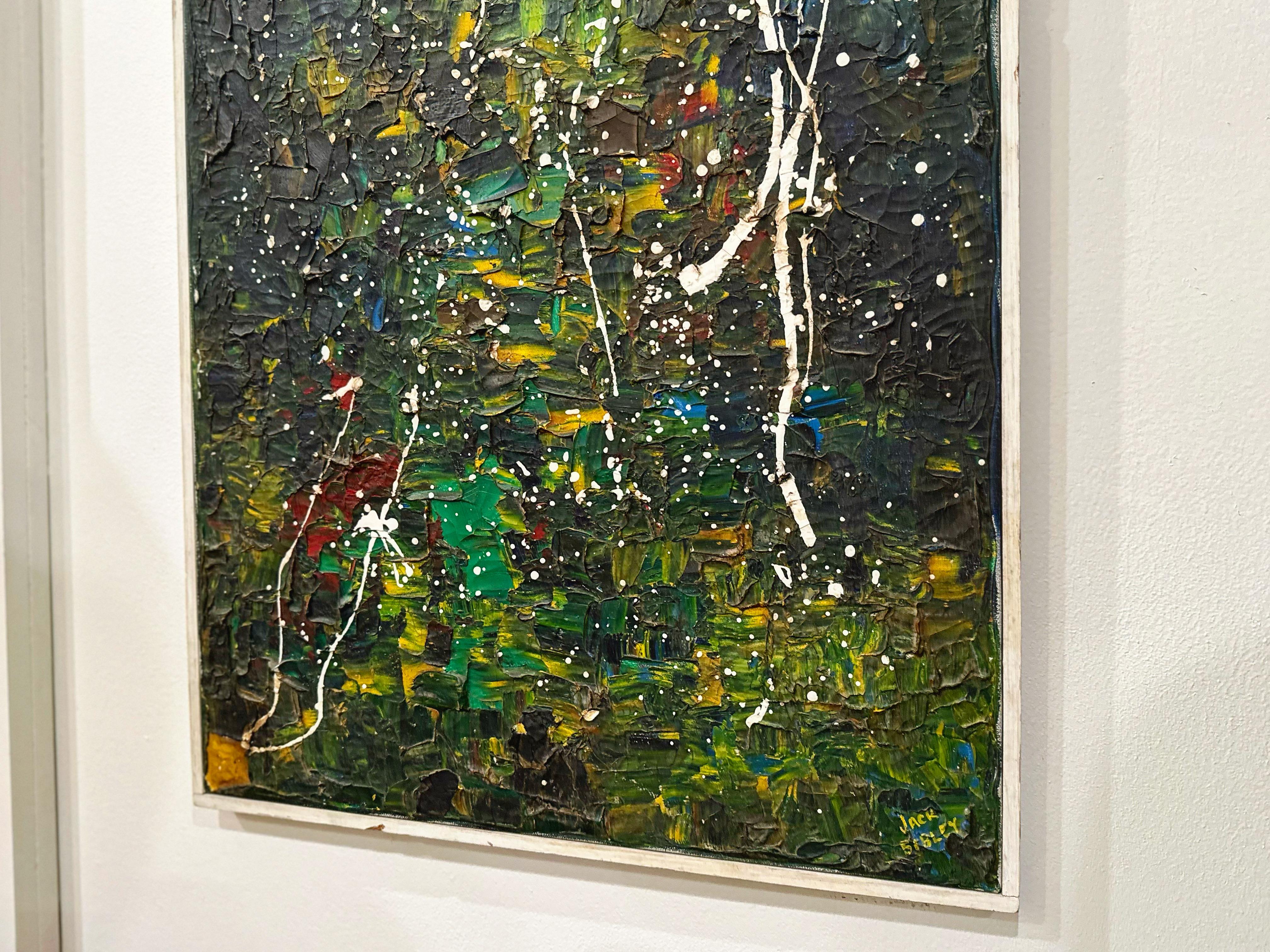 Mid-Century Modern Jack Sibley - Midcentury Abstract Oil on Board