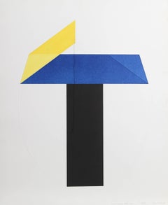 Dimensions 1, Abstract Geometric Etching with Collage by Jack Sonenberg
