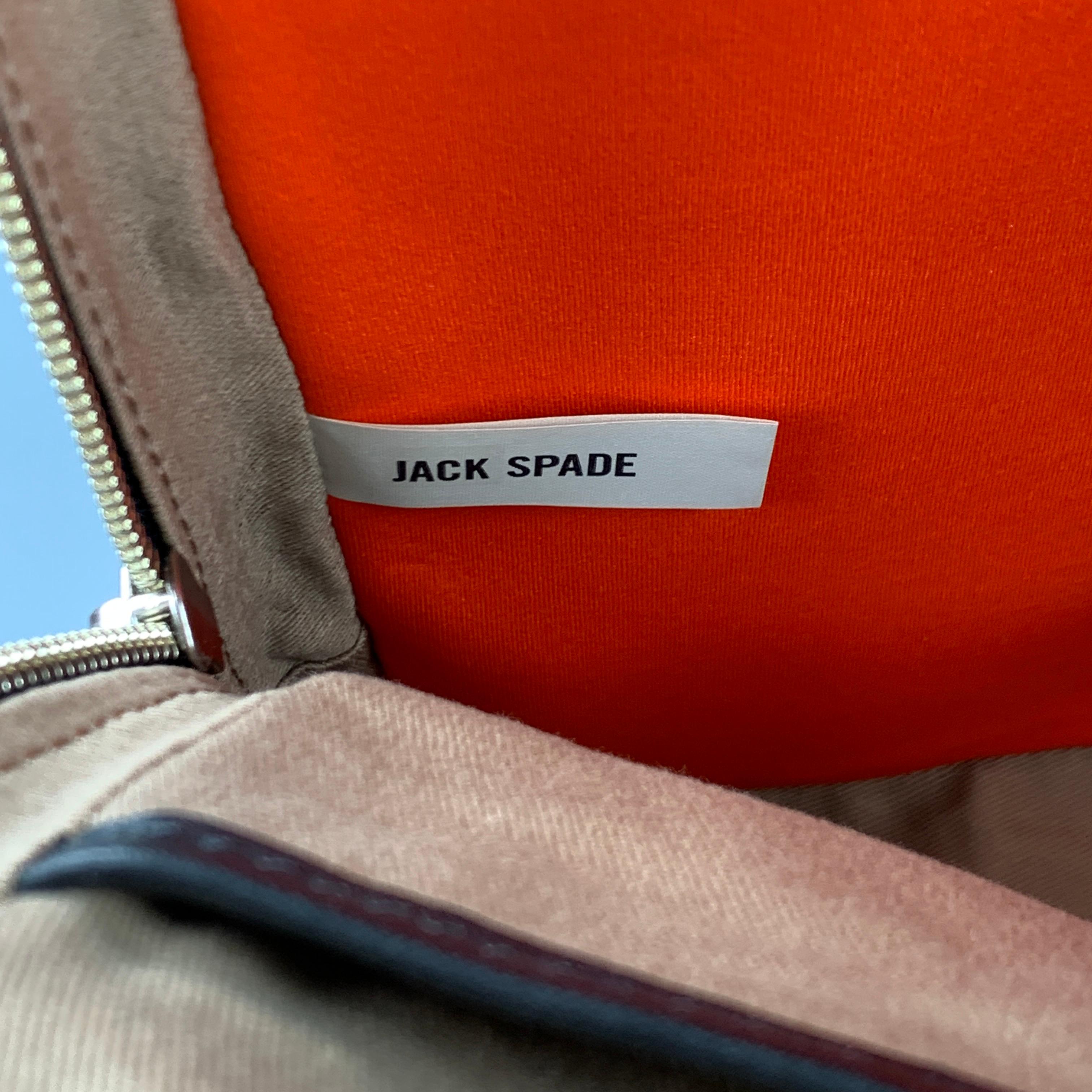 JACK SPADE Black Pebble Grain Leather Laptop Bag In New Condition In San Francisco, CA
