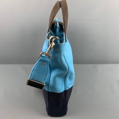 JACK SPADE Blue Navy Color Block Canvas Tote Bag