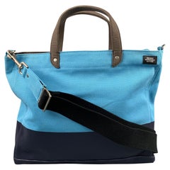 JACK SPADE Blue Navy Color Block Canvas Tote Bag