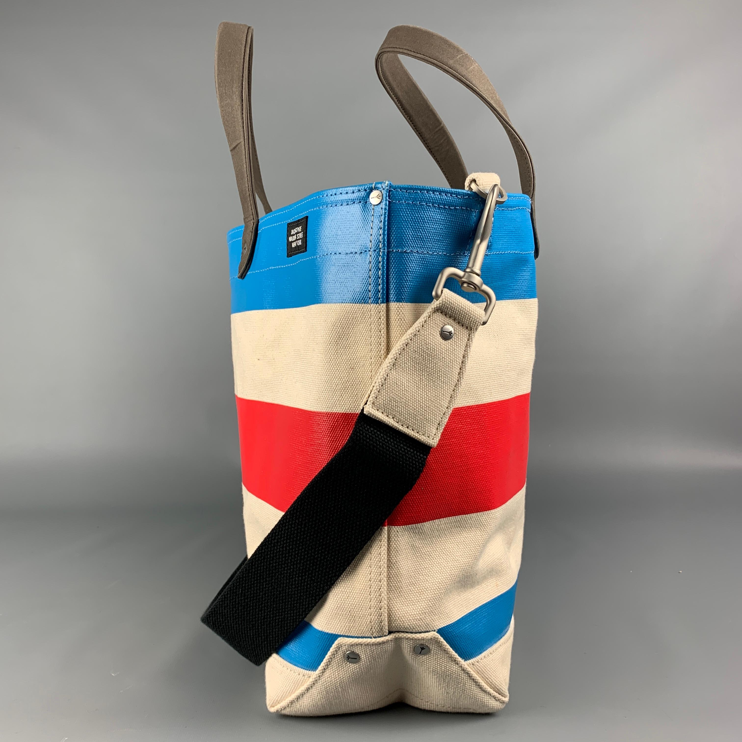Men's JACK SPADE Multi-Color Stripe Cotton Canvas Tote Bag
