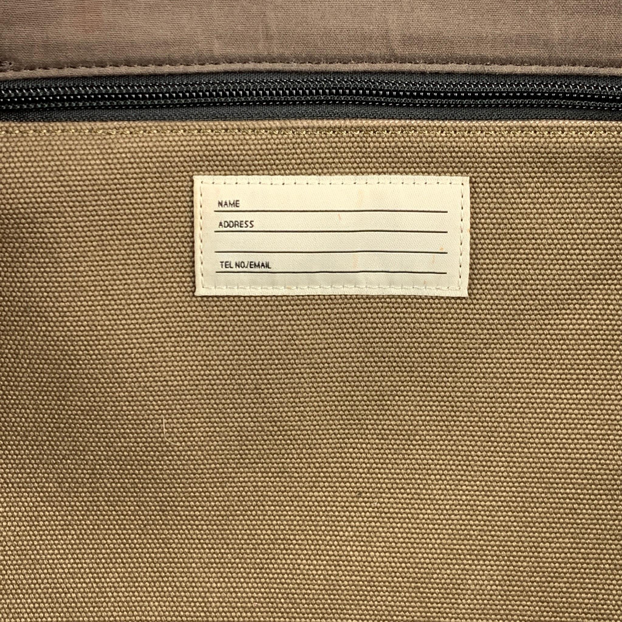 JACK SPADE Olive Canvas Rectangle Tote Bag In Good Condition In San Francisco, CA