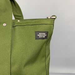 JACK SPADE Olive Grey Canvas Tote Bag