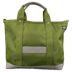 JACK SPADE Olive Grey Canvas Tote Bag