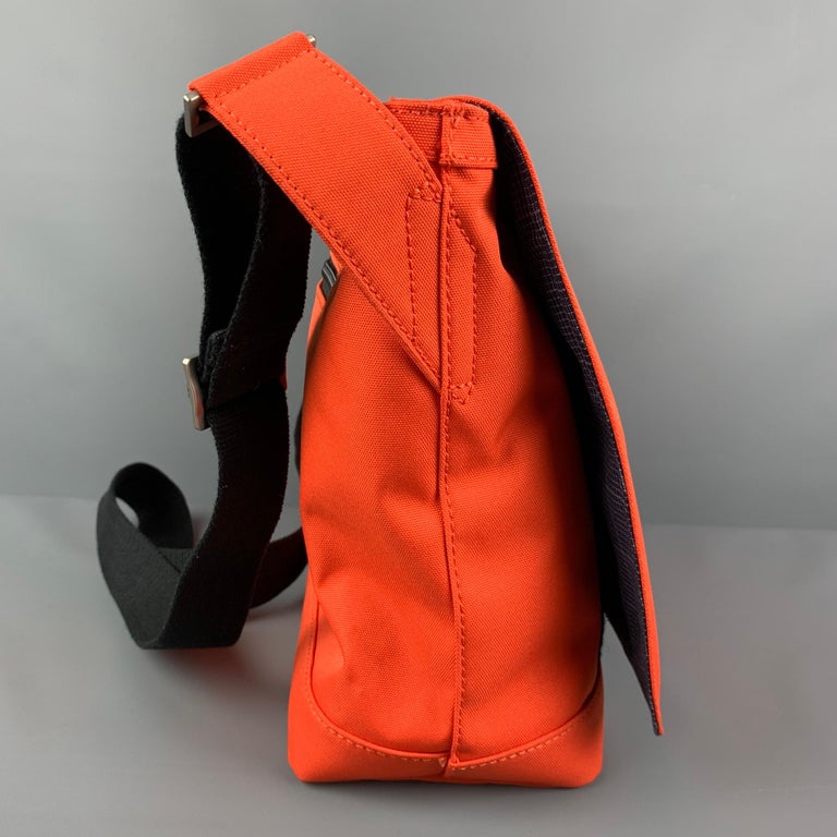 JACK SPADE Orange Black Canvas Cross Body Bag For Sale at 1stDibs
