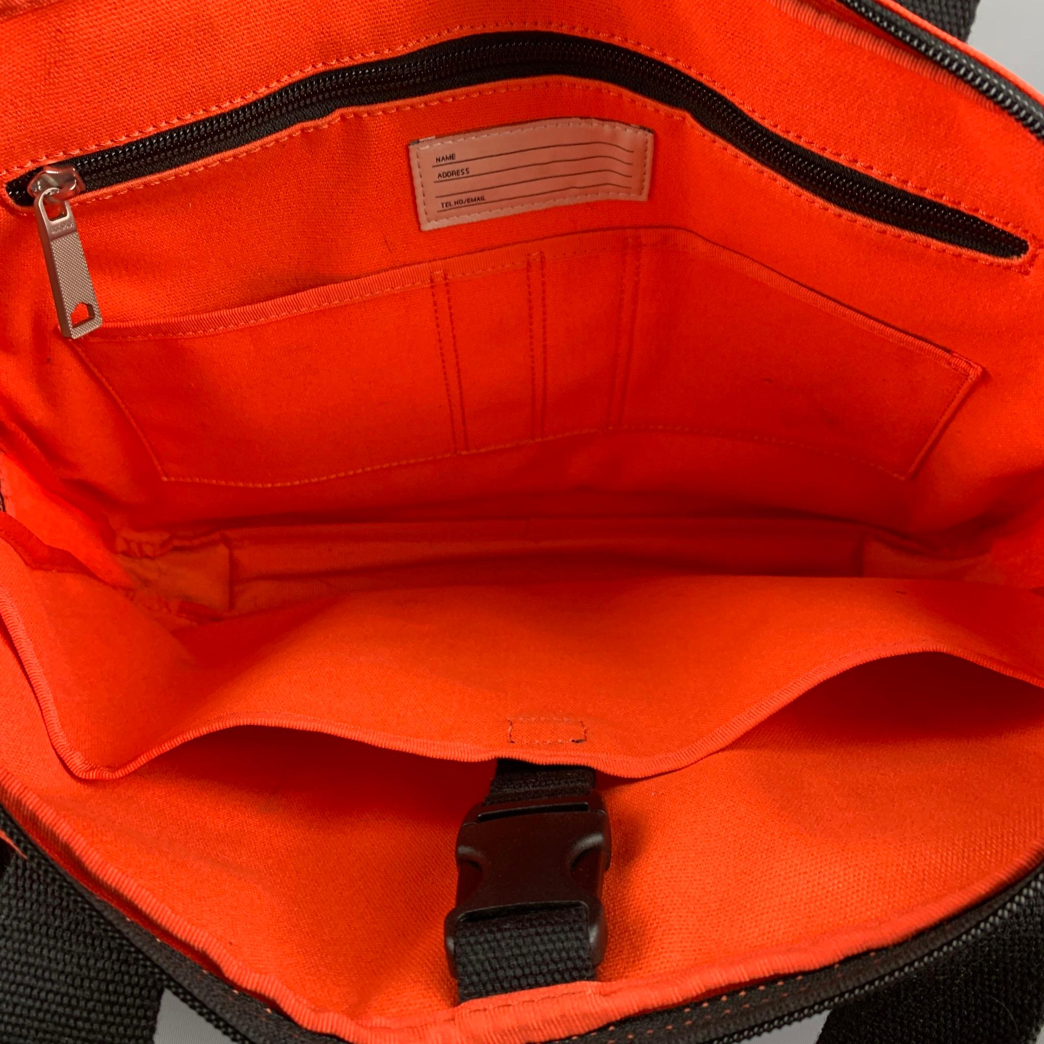 Red JACK SPADE Orange Black Canvas Cross Body Bag