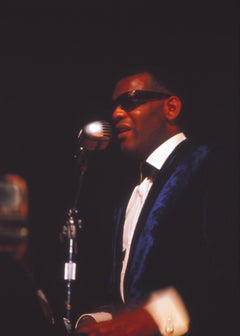 Ray Charles Performing on Stage Fine Art Print