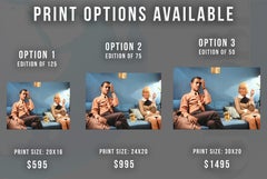 Sammy Davis Jr. and May Britt Seated on Couch Fine Art Print