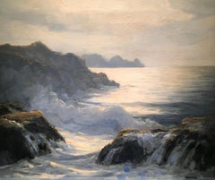 'Seascape at Dusk, ' by Jack Vallee, Oil on Canvas Painting