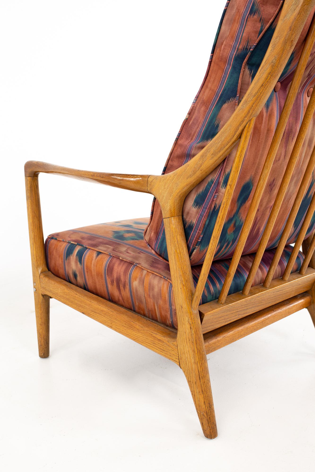 Jack Van der Molen Mid Century Blonde Oak Lounge Chair and Ottoman 2