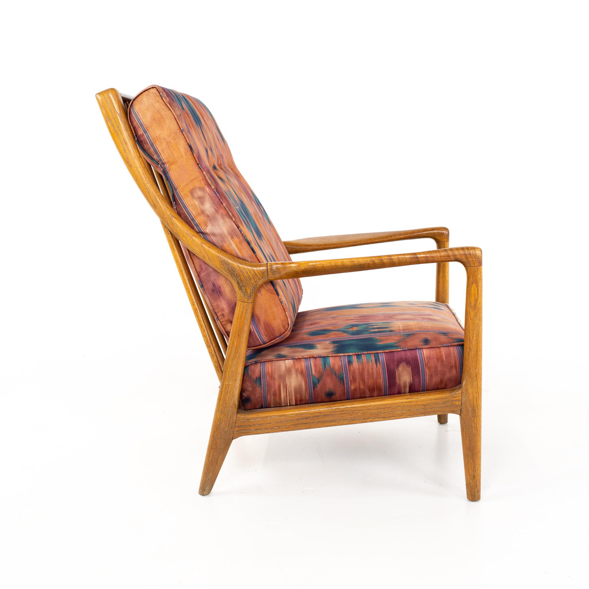 Late 20th Century Jack Van der Molen Mid Century Blonde Oak Lounge Chair and Ottoman