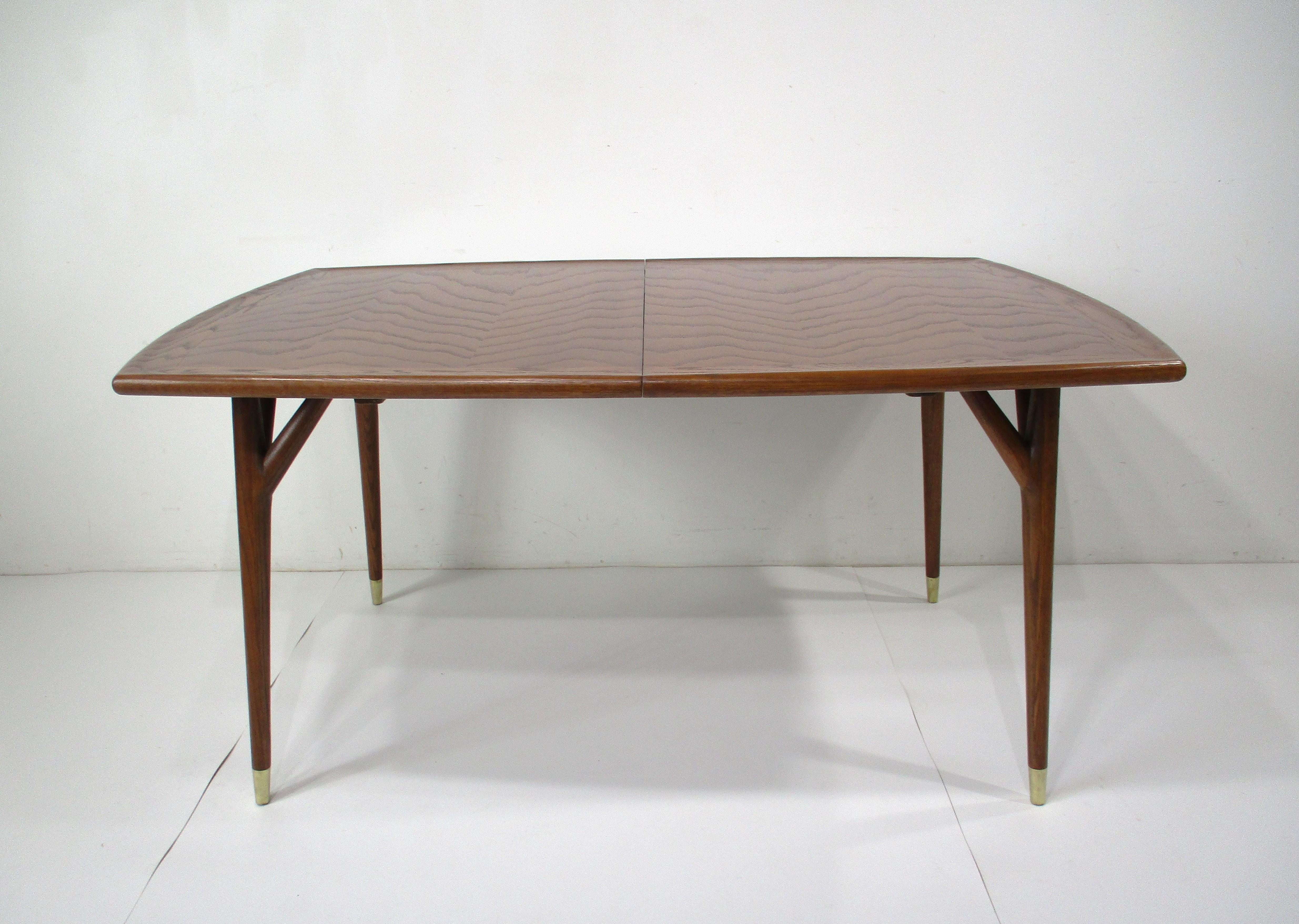 Jack Van Der Molen Mid Century Expandable Dining Table for Jamestown 5