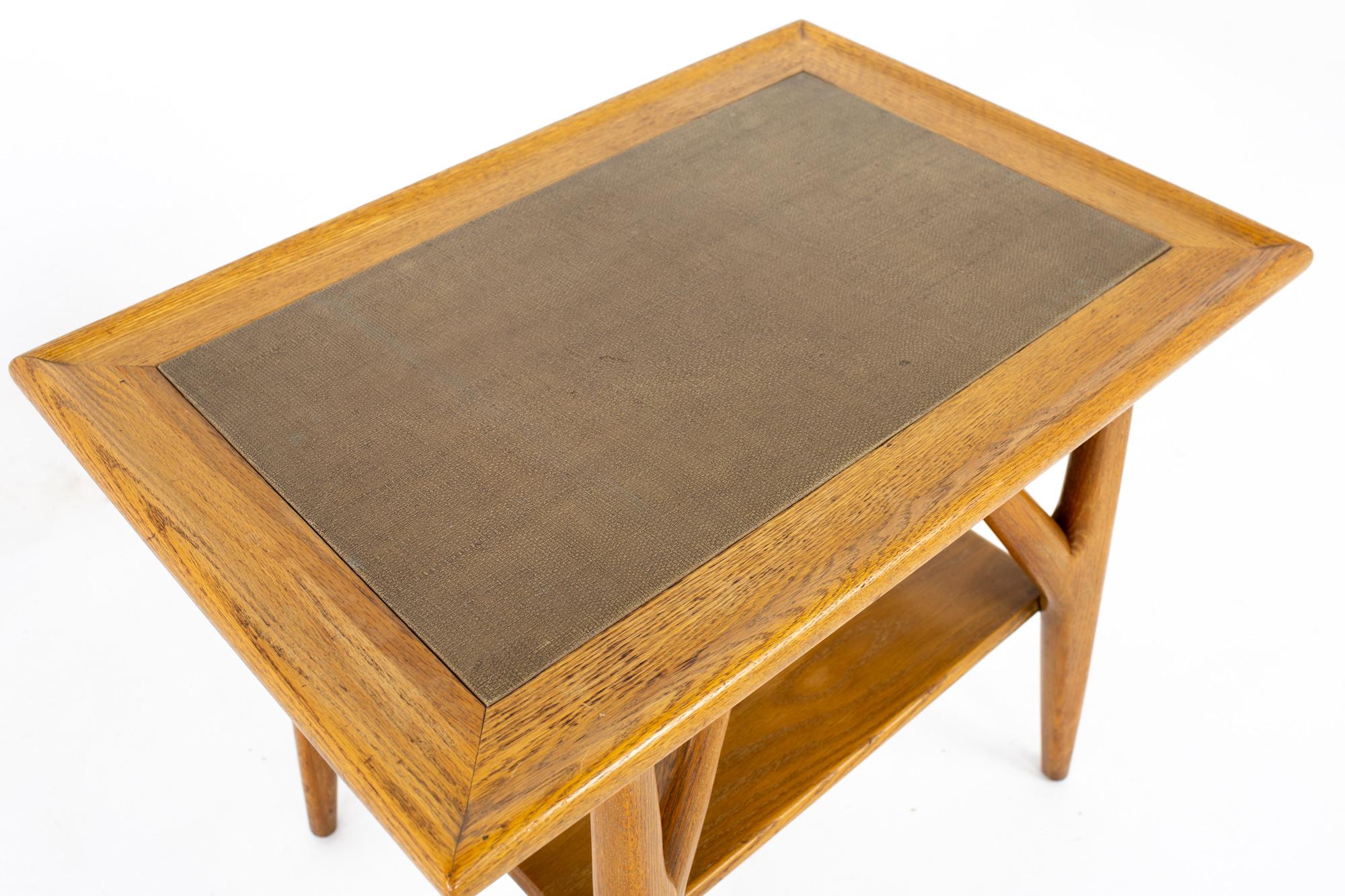 Jack Van der Molen Mid Century Oak Side End Tables, Pair 5