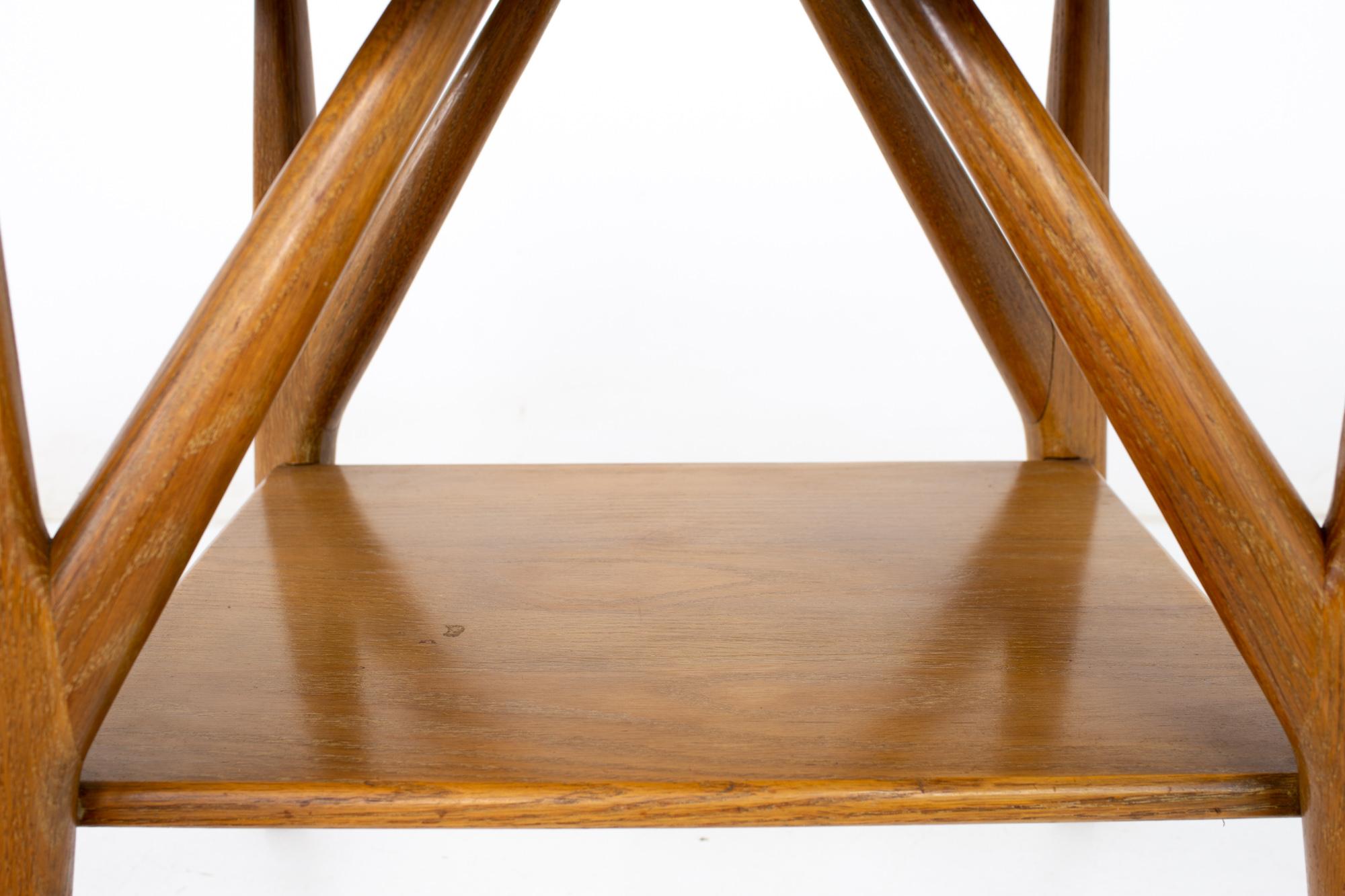 Jack Van der Molen Mid Century Oak Side End Tables, Pair 14