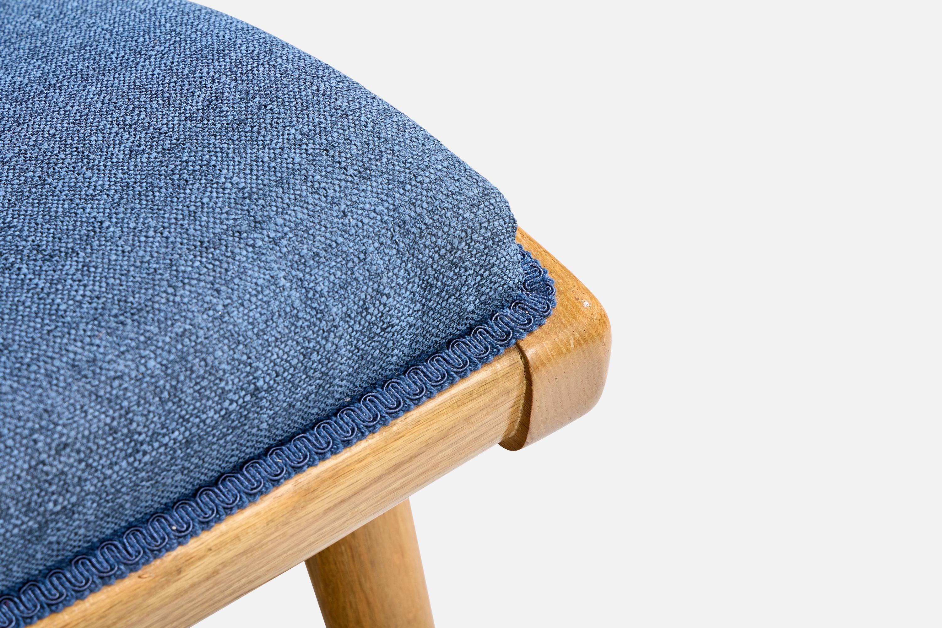 Jack Van der Molen, Slipper Chairs, Oak, Fabric, USA, 1950s For Sale 5